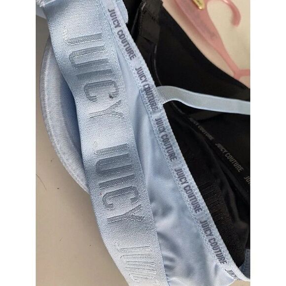 2 Pack Juicy Couture Sexy Push Up Bra JC6559 Blue Black Logo Trim Sz 38C NEW - Picture 8 of 16